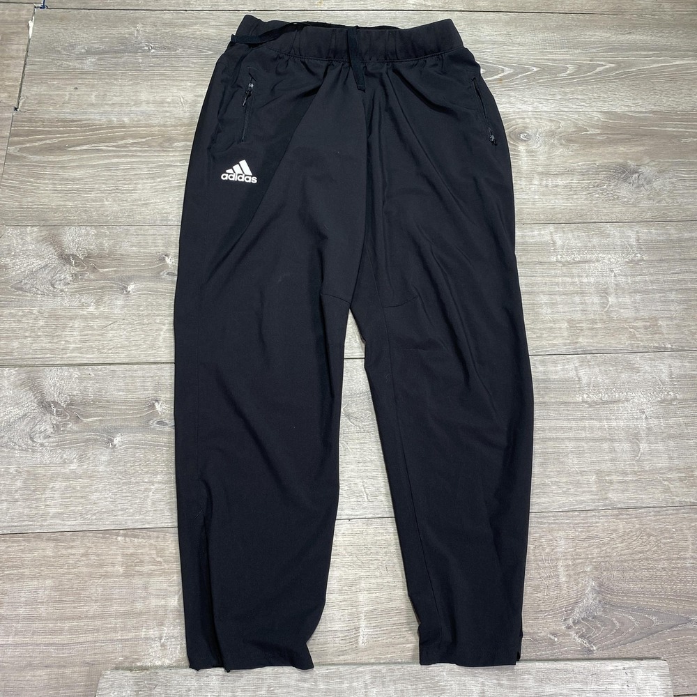 Adidas Pants Mens Large Black Track‎ Training Zip Pockets Ankle Zip FP9789